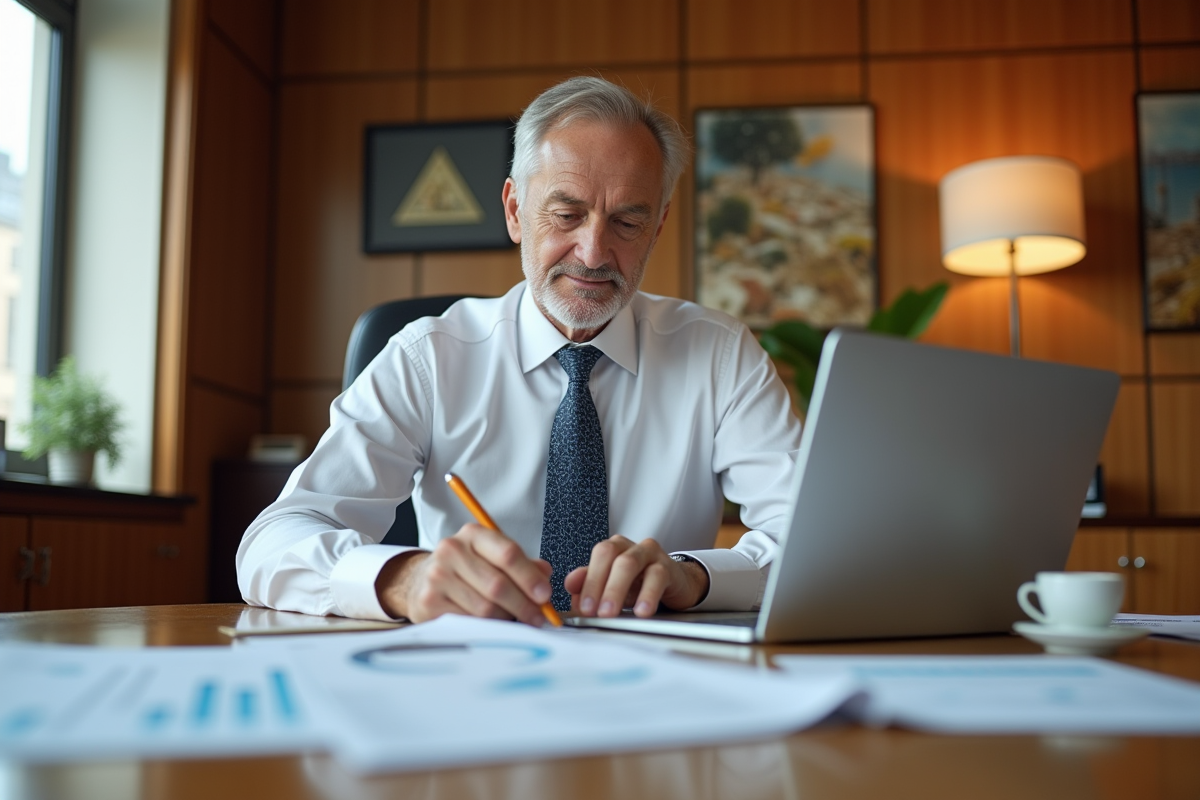 Auditeur assurance homme en réunion de travail