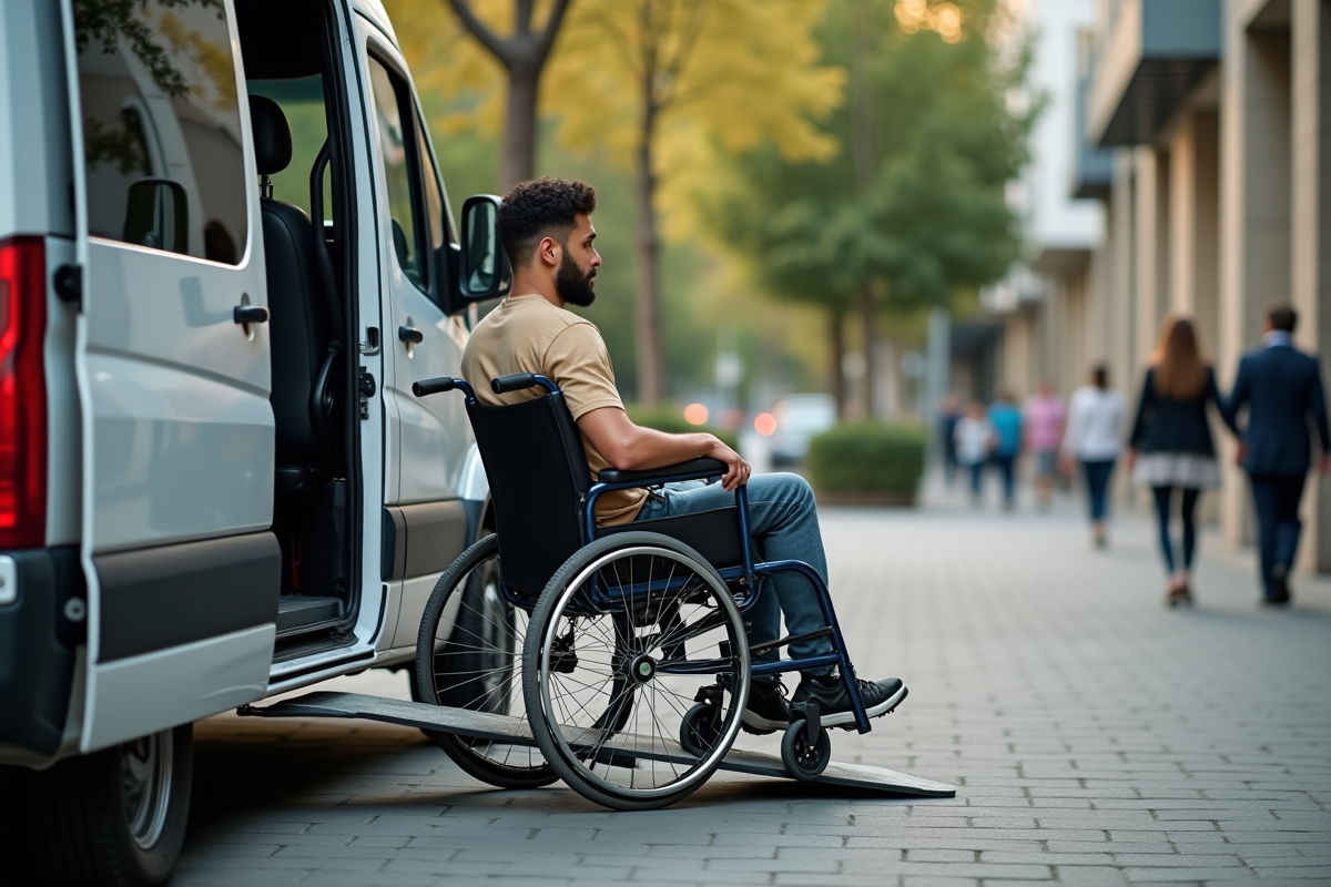 Jeune homme avec rampe d